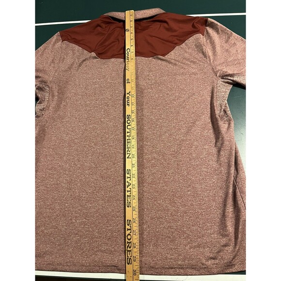 Men’s AG Gear Fore The Farmer Golf Polo Shirt LARGE Maroon Snap Farm Pro Stretch - Picture 6 of 7